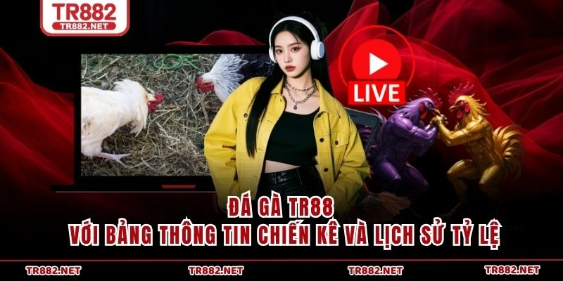 Đá Gà TR88 với bảng thông tin chiến kê và lịch sử tỷ lệ